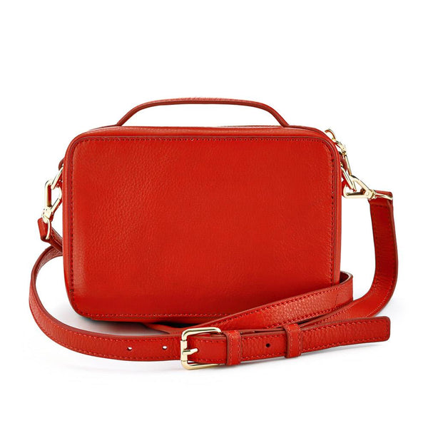 Jones Bootmaker Outlet Waldorf Leather Zip-Up Handbag - Red