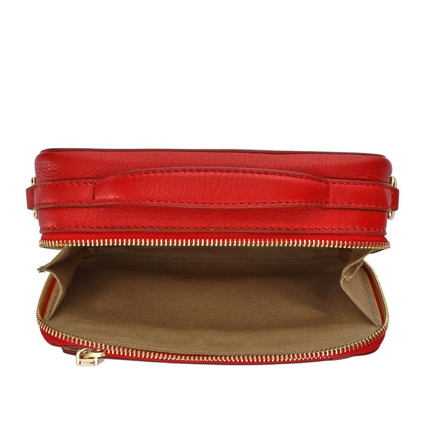 Jones Bootmaker Outlet Waldorf Leather Zip-Up Handbag - Red
