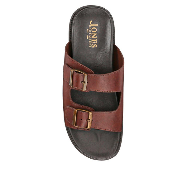 Jones Bootmaker Outlet Watton Leather Slip-On Mules - Dark Brown