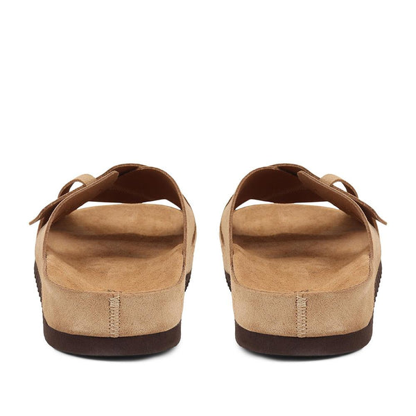 Jones Bootmaker Outlet Wavy Leather Mules - Sand Suede