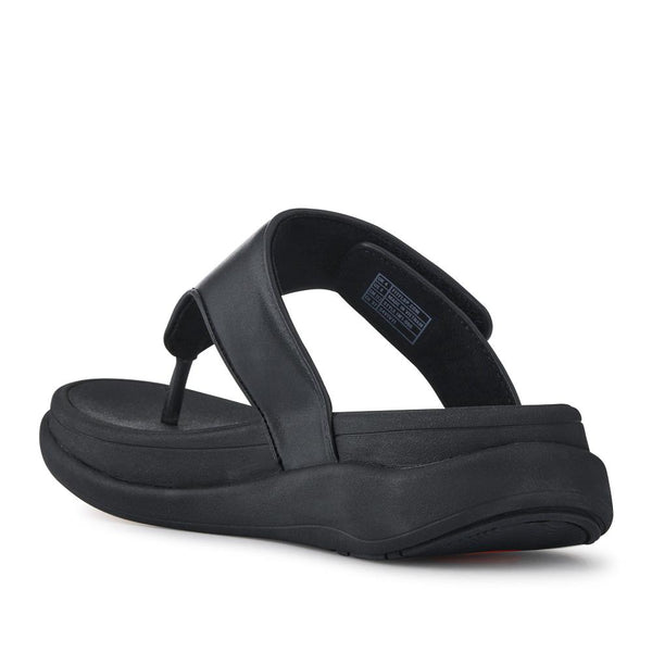 Jones Bootmaker Outlet Wedge-Heeled Toe-Post Sandals - Black