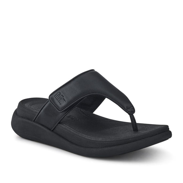 jones bootmaker Outlet Wedge-Heeled Toe-Post Sandals - Black