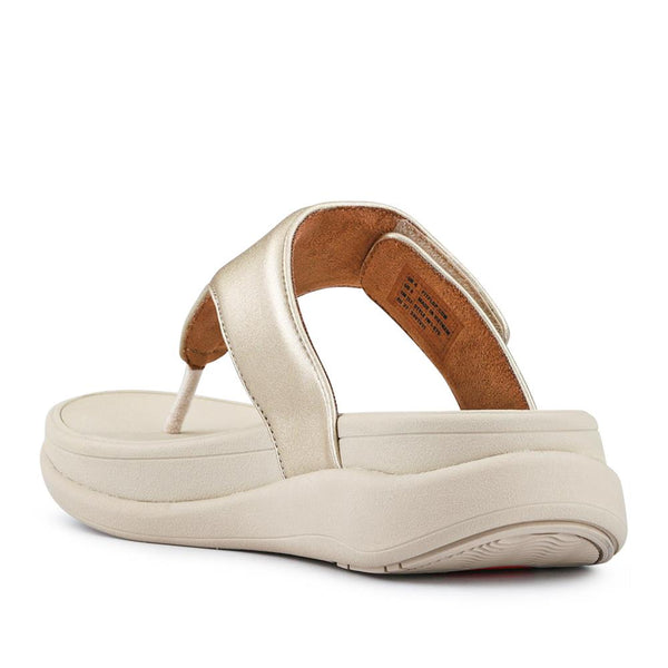 Jones Bootmaker Outlet Wedge-Heeled Toe-Post Sandals - Gold