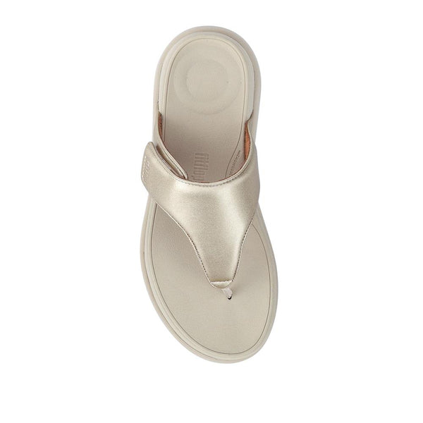 Jones Bootmaker Outlet Wedge-Heeled Toe-Post Sandals - Gold