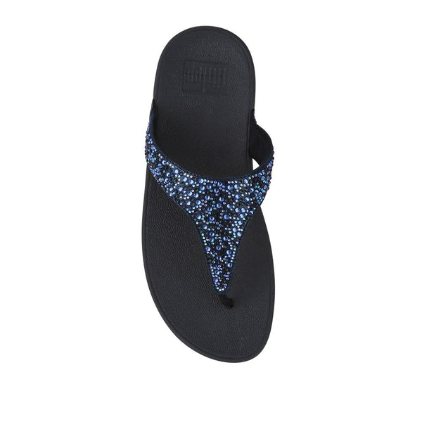Jones Bootmaker Outlet Wedged Toe-Post Sandals - Navy