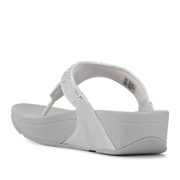 Jones Bootmaker Outlet Wedged Toe-Post Sandals - Silver