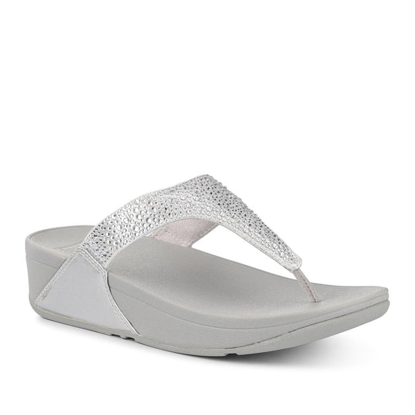 jones bootmaker Outlet Wedged Toe-Post Sandals - Silver
