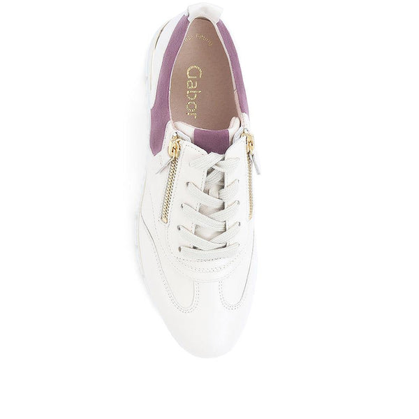 Jones Bootmaker Outlet Wednesday Leather Trainers - White-Purple