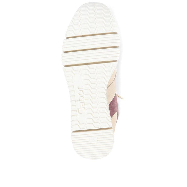 Jones Bootmaker Outlet Wednesday Leather Trainers - White-Purple