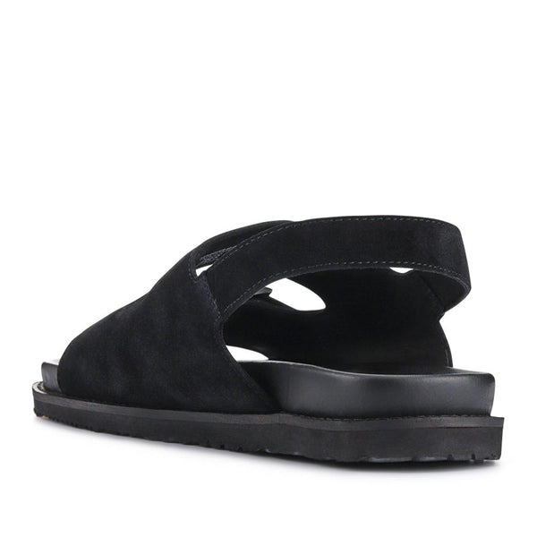 Jones Bootmaker Outlet Wendover Casual Leather Sandals - Black Suede