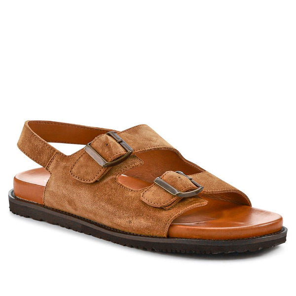 jones bootmaker Outlet Wendover Casual Leather Sandals - Tan Suede