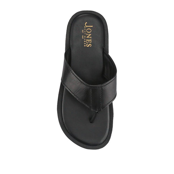 Jones Bootmaker Outlet Weybridge Leather Toe-Post Sandals - Black