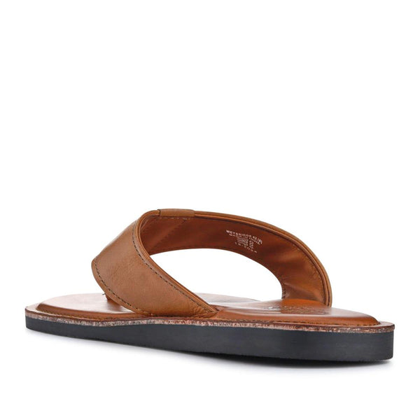 Jones Bootmaker Outlet Weybridge Leather Toe-Post Sandals - Tan