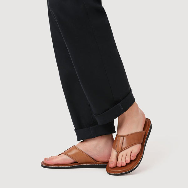 Jones Bootmaker Outlet Weybridge Leather Toe-Post Sandals - Tan