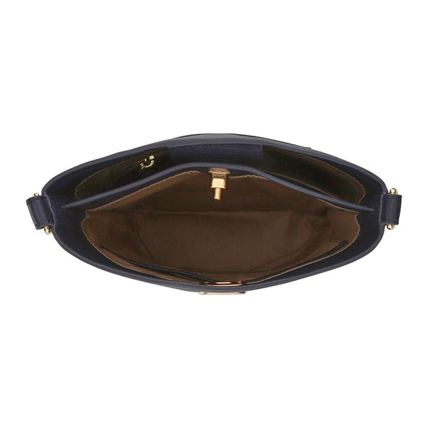 Jones Bootmaker Outlet Willowdale Leather Shoulder Bag - Navy