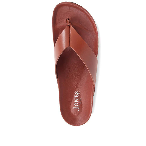 Jones Bootmaker Outlet Wood Lane Leather Toe Posts - Cognac