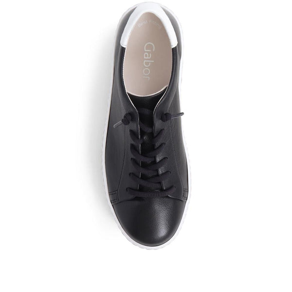 Jones Bootmaker Outlet Woodall Leather Trainers - Black