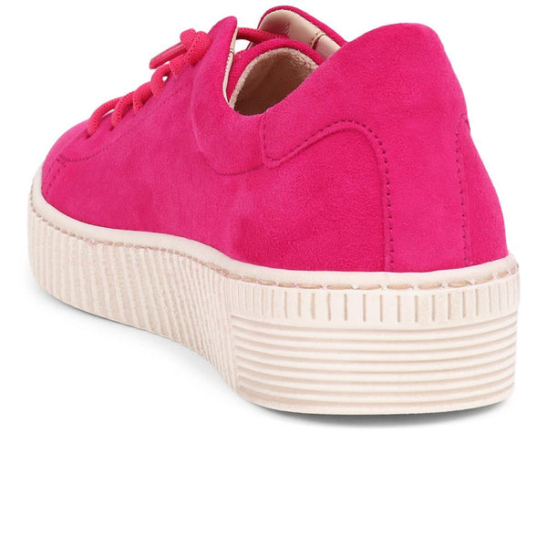 Jones Bootmaker Outlet Woodall Leather Trainers - Fuchsia