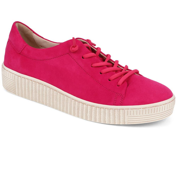 jones bootmaker Outlet Woodall Leather Trainers - Fuchsia