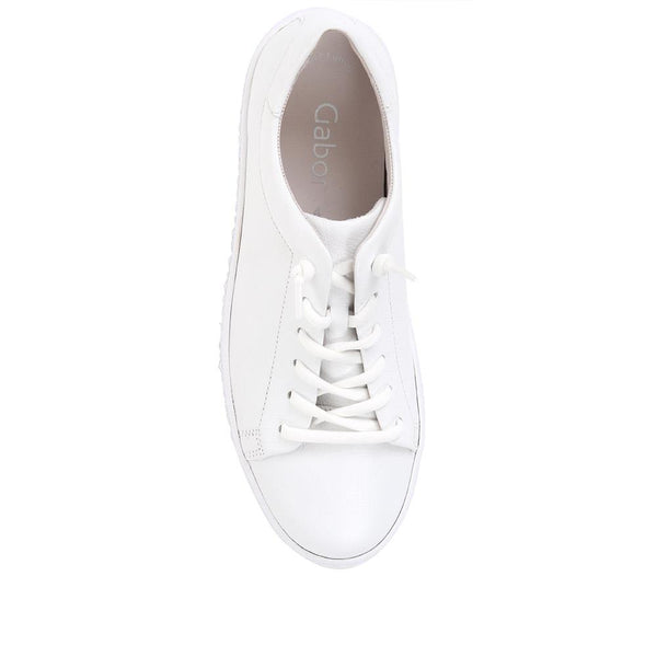 Jones Bootmaker Outlet Woodall Leather Trainers - White