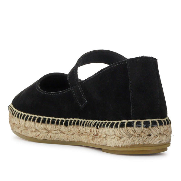 Jones Bootmaker Outlet Yvonne Leather Mary Jane Espadrilles - Black
