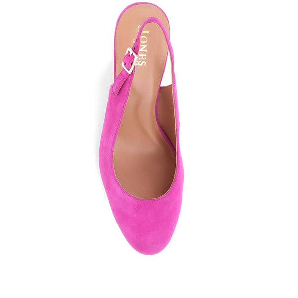 Jones Bootmaker Outlet Zahra Leather Wedges - Hot Pink