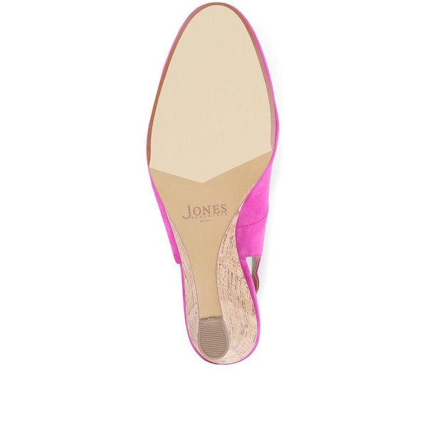 Jones Bootmaker Outlet Zahra Leather Wedges - Hot Pink