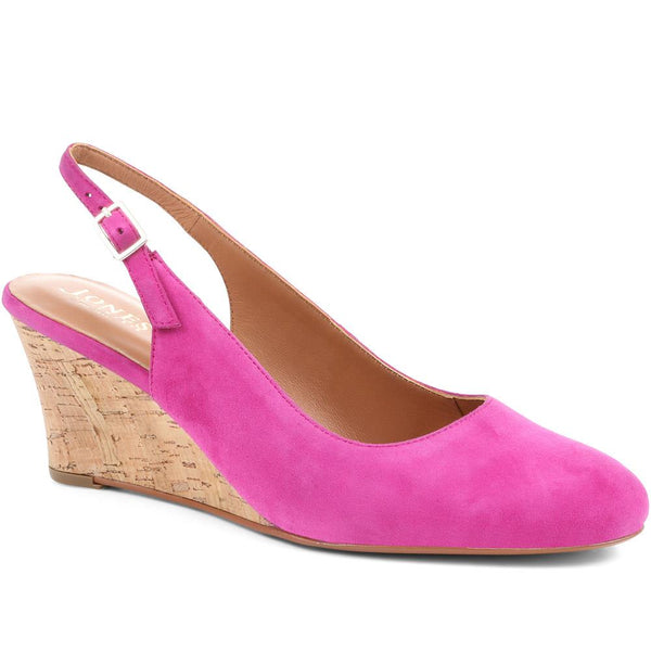 jones bootmaker Outlet Zahra Leather Wedges - Hot Pink