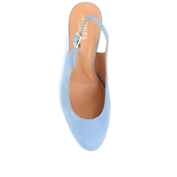 Jones Bootmaker Outlet Zahra Leather Wedges - Powder Blue
