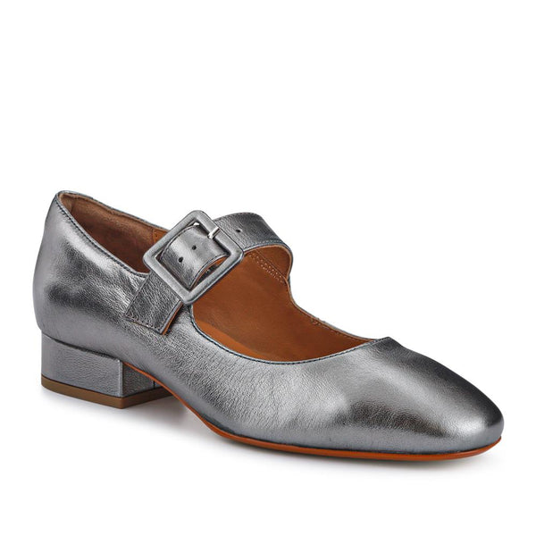 jones bootmaker Outlet Zuri Leather Mary Janes - Pewter