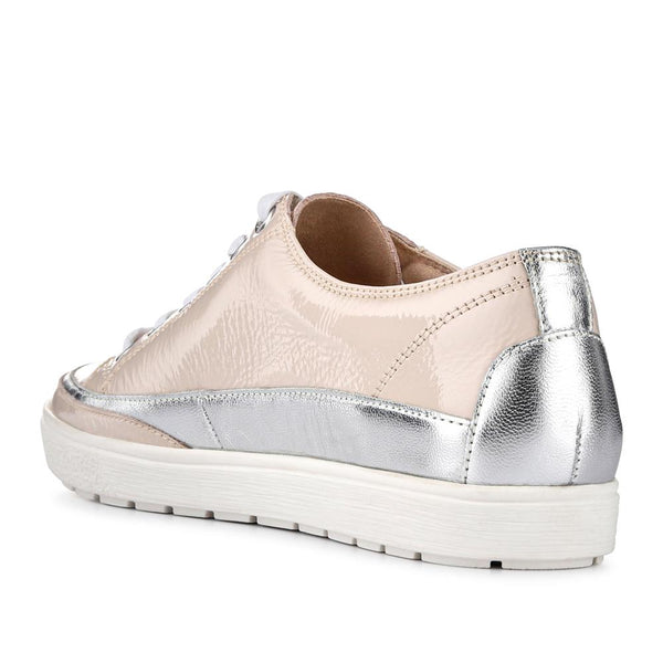 Jones Bootmaker Women's Addie Leather Trainers - Nude Patent