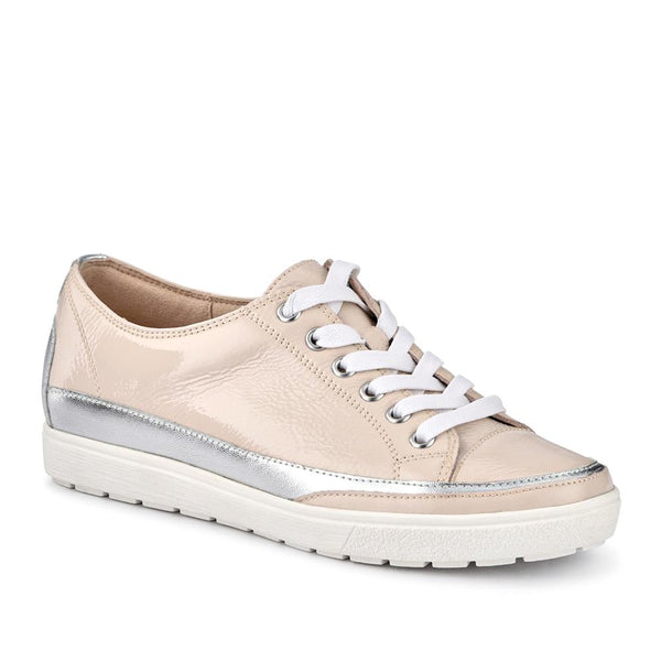 jones bootmaker Women's Addie Leather Trainers - Nude Patent