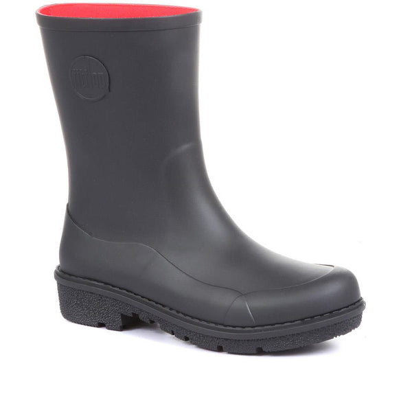 jones bootmaker Women's AH6 WonderWelly Short Wellington Boots - Black