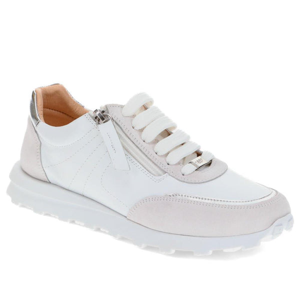 Jones Bootmaker Women's Aisha Lace-Up Trainers - White