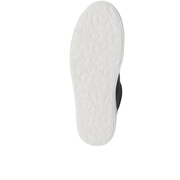 Jones Bootmaker Women's Amaliada Leather Platform Trainers - Black