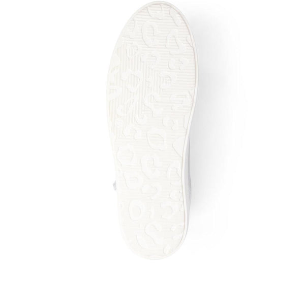 Jones Bootmaker Women's Amaliada Leather Platform Trainers - Silver