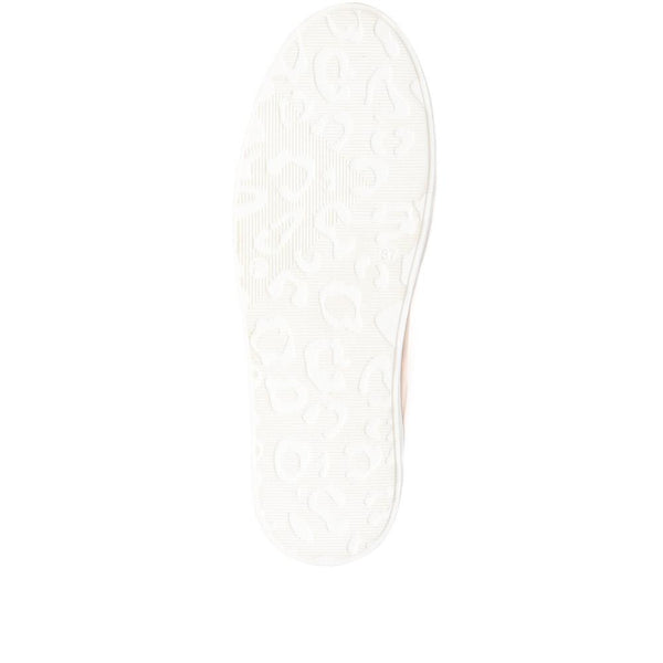 Jones Bootmaker Women's Amaliada Leather Platform Trainers - Stone