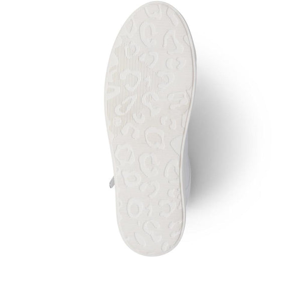 Jones Bootmaker Women's Amaliada Leather Platform Trainers - White