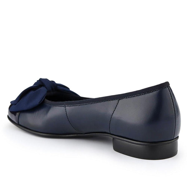 Jones Bootmaker Women's Amy Bow-Detailed Ballet Pumps - Navy