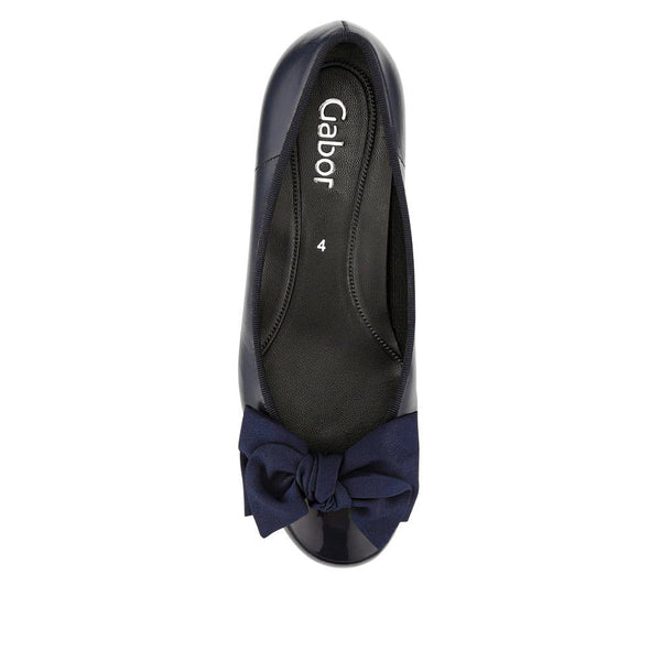 Jones Bootmaker Women's Amy Bow-Detailed Ballet Pumps - Navy