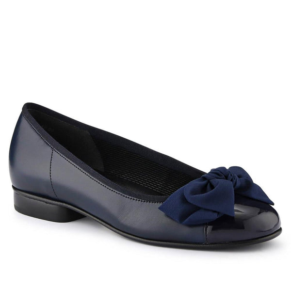 jones bootmaker Women's Amy Bow-Detailed Ballet Pumps - Navy