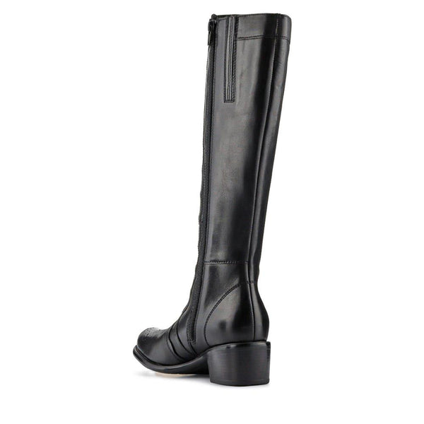 Jones Bootmaker Women's Andreea Leather Long Boots - Black