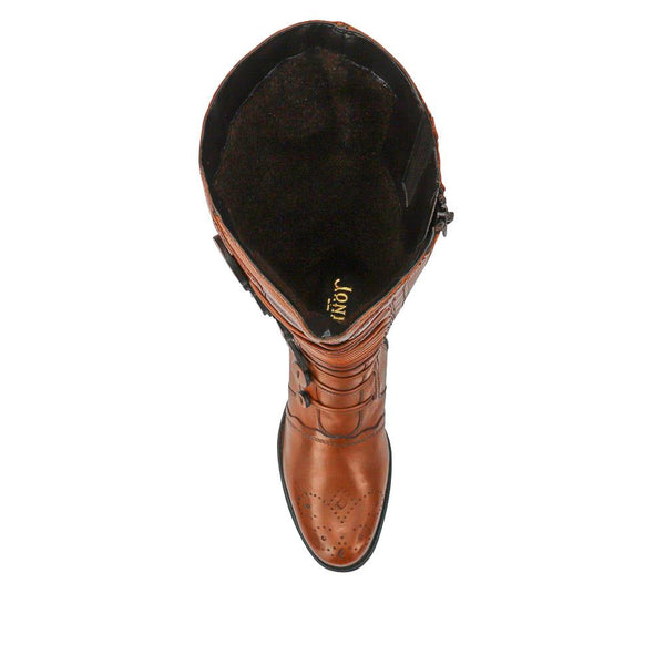 Jones Bootmaker Women's Andreea Leather Long Boots - Dark Tan