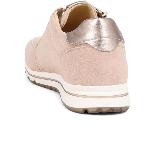 Jones Bootmaker Women's Antheia Leather Trainers - Sand Suede