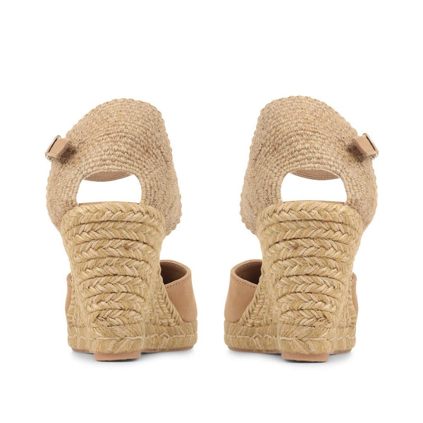 Jones Bootmaker Women's Arabella Wedge Sandals - Sand Suede