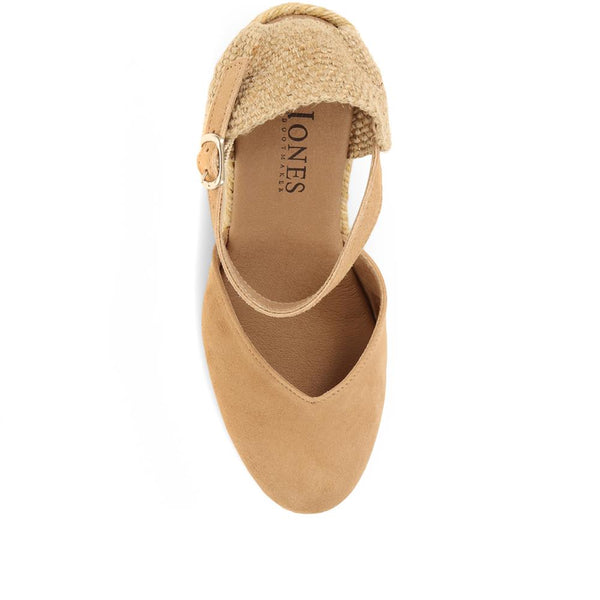 Jones Bootmaker Women's Arabella Wedge Sandals - Sand Suede
