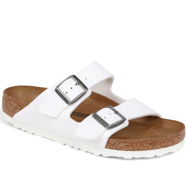jones bootmaker Women's Arizona Dual Strap Sandals - White