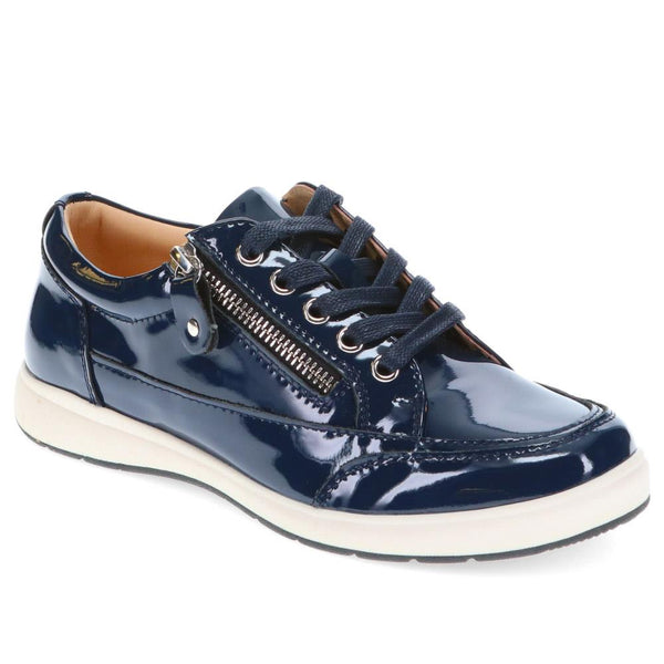 jones bootmaker Women's Audrie Chunky Trainers - Navy Patent