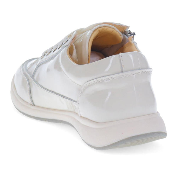 Jones Bootmaker Women's Audrie Chunky Trainers - White Patent