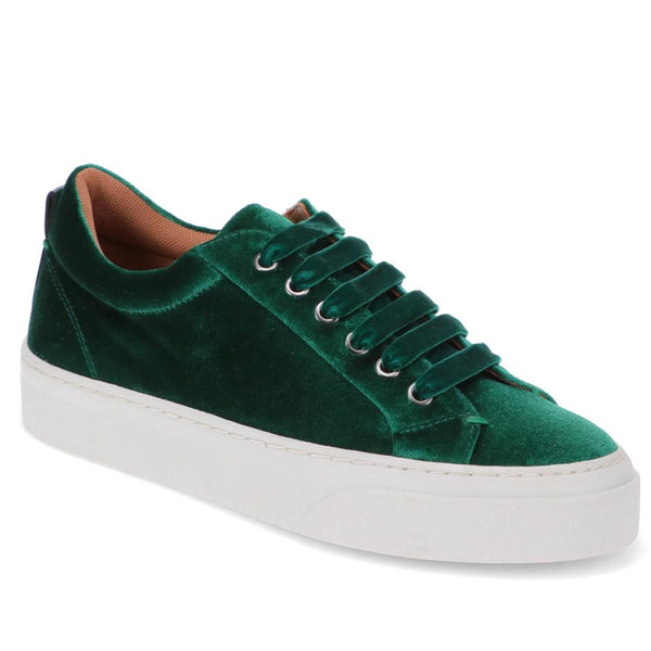 jones bootmaker Women's Azura Casual Velvet Trainers - Green